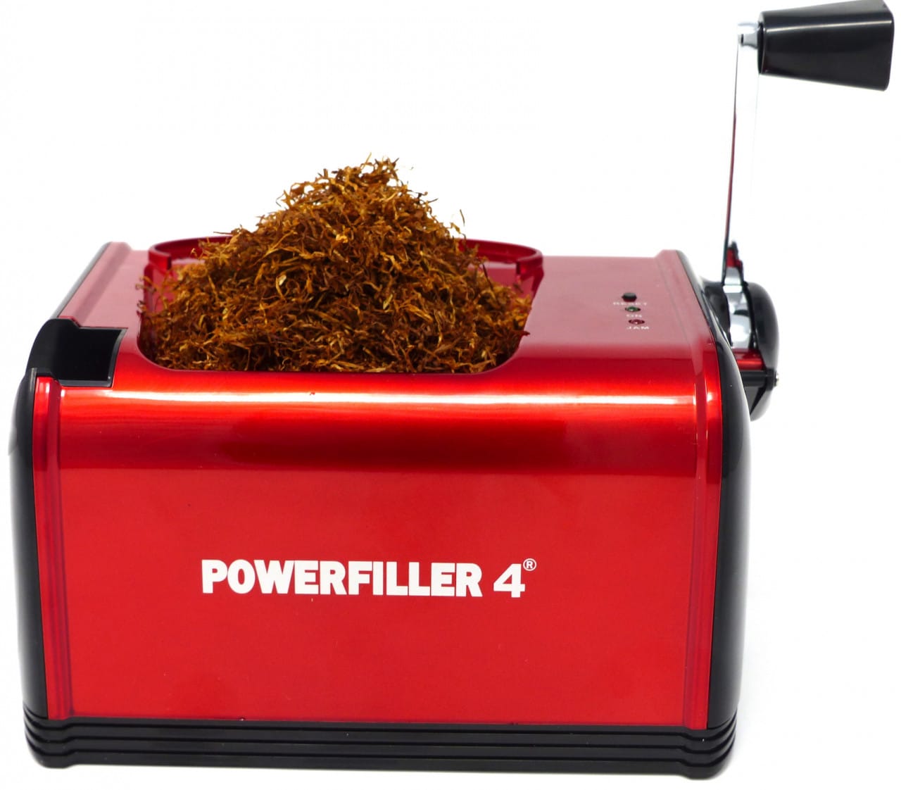 Powerfiller 4 - mit Trichter - elektrische Stopfmaschine - Farbe: rot