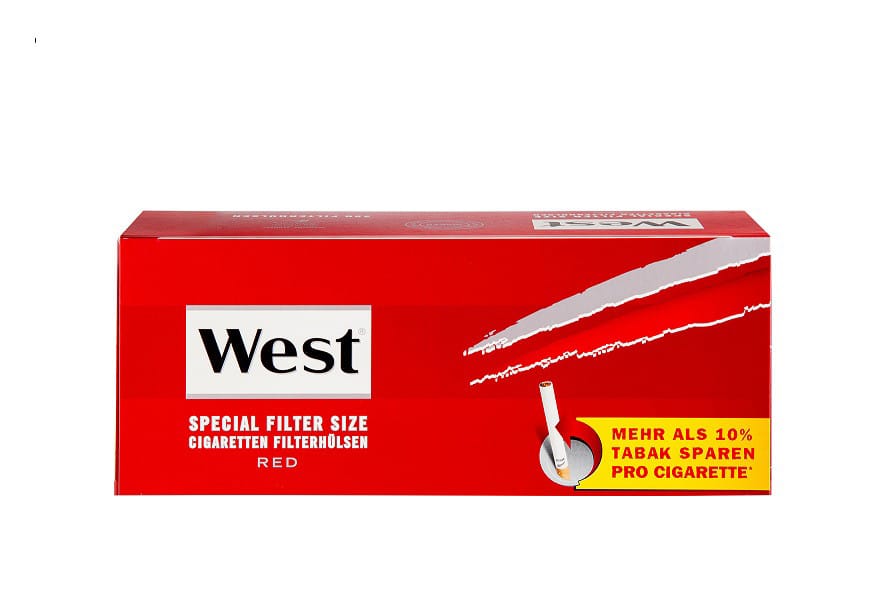 West Red Zigarettenhülsen 250 Stück XL Pack - Spezial Filter